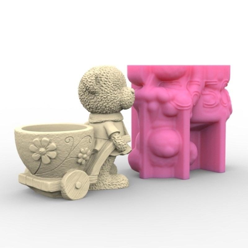 Lovely Bear Gypsum Silicone Mo - Terracotta Pot review and price